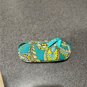 Vera Bradley Teal and Yellow Paisley Glasses Case